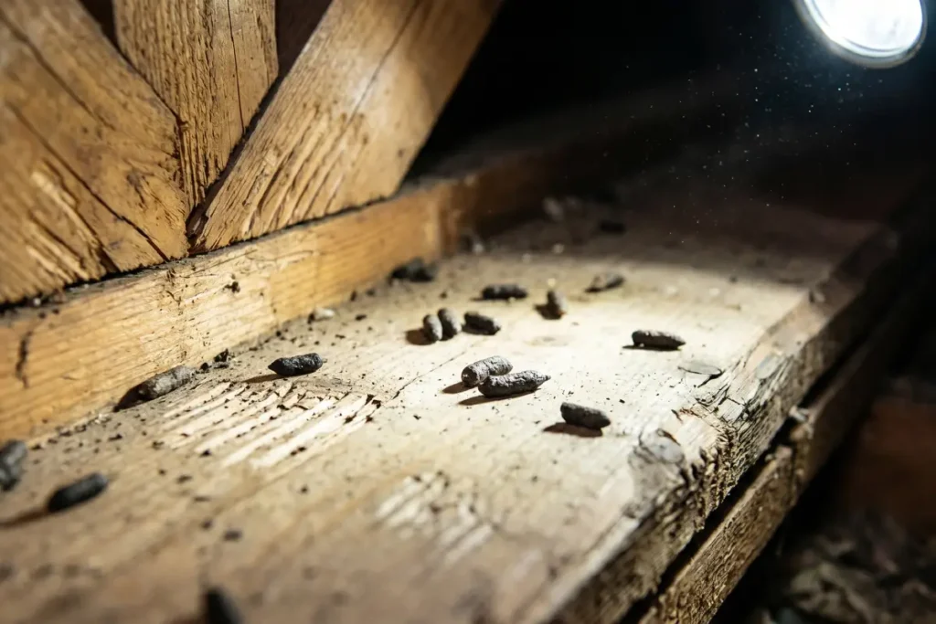 rat droppings and gnaw marks identification